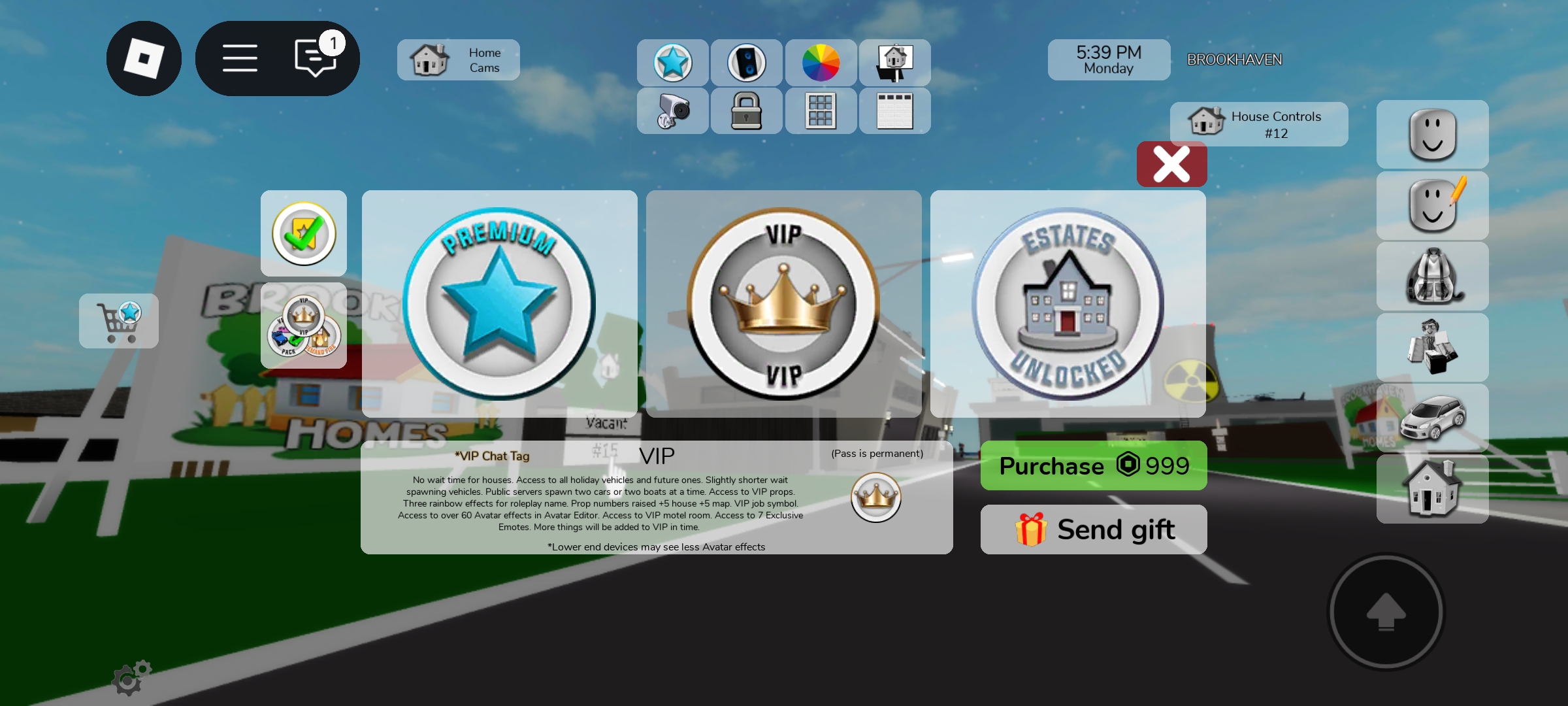Overzicht van memberships in Roblox' Brookhaven