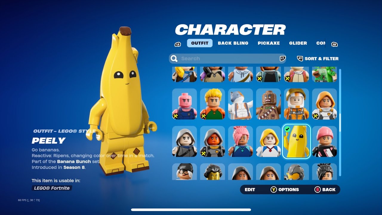 LEGO Fortnite skins voorbeeld Peely