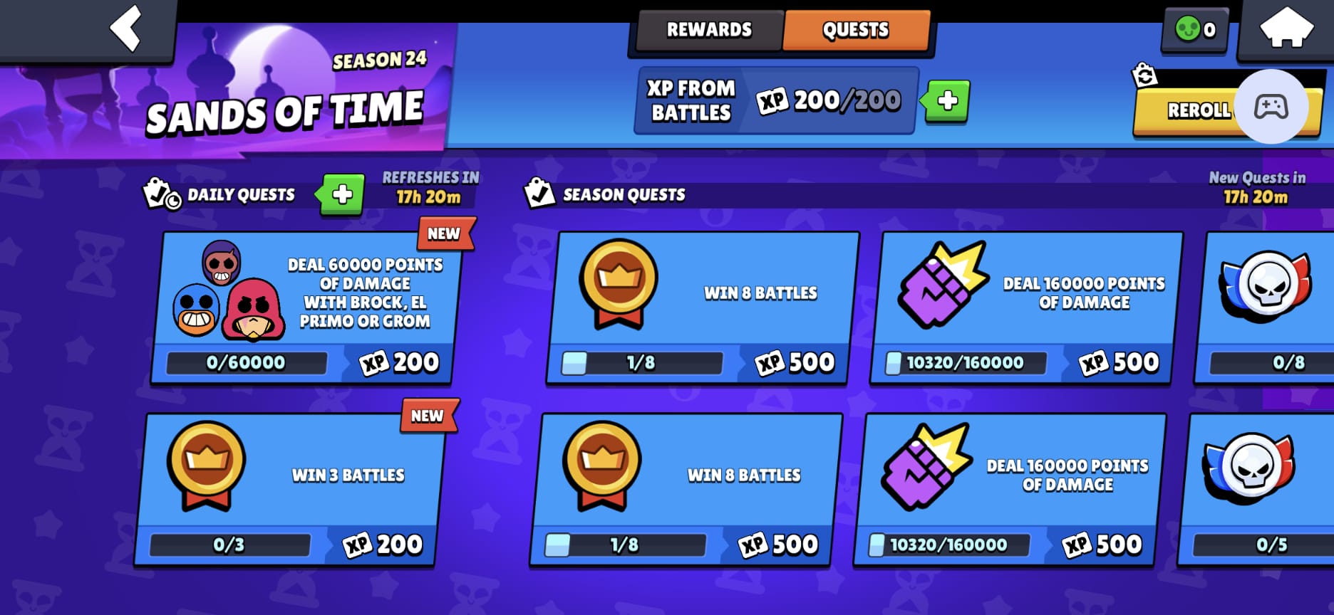 Dagelijkse quests in Brawl Stars