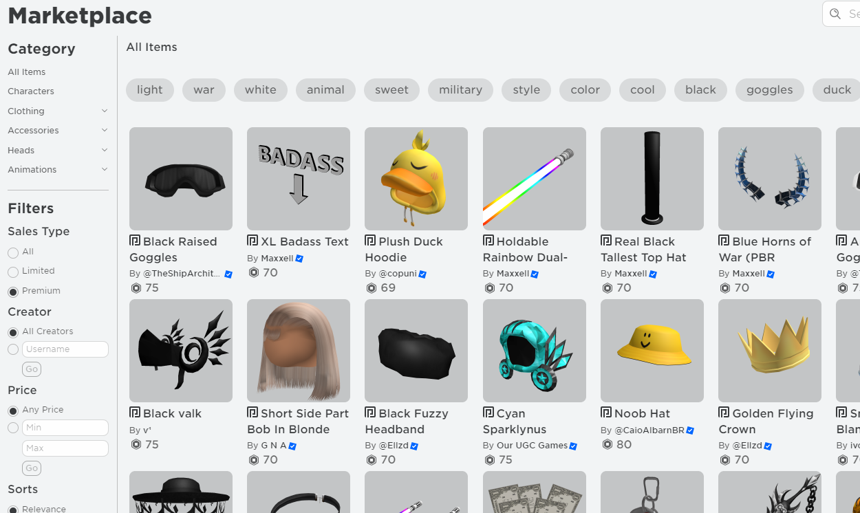 Roblox Marketplace