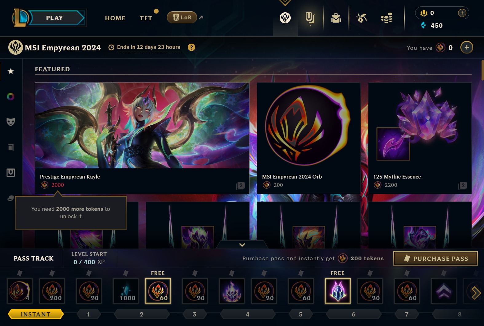 Overzicht van de event pass beloningen in League of Legends